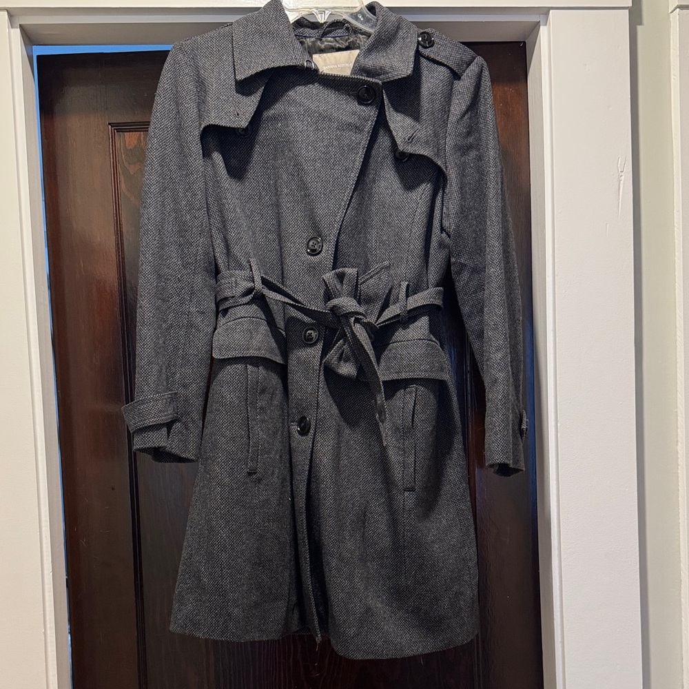 Gray Banana Repulic Women's Wool Coat